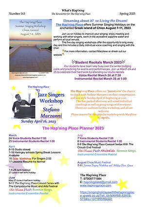What's Hap'ning?. Newsletter March 2023